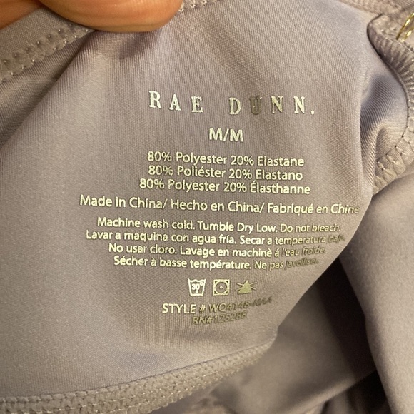 NEW Rae Dunn "STRENGTH." LONG LINE BRA/WORKOUT TOP  Wisteria (Purple) - Picture 6 of 6